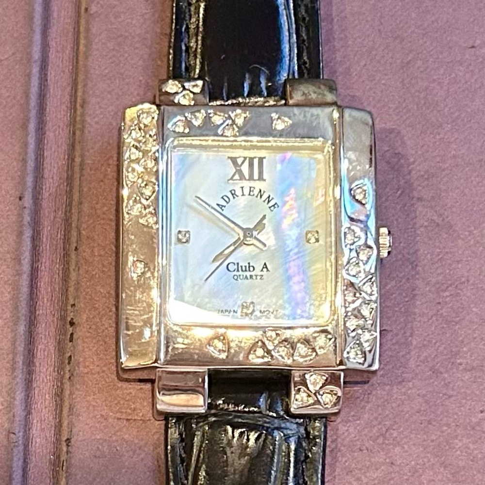 Signature Club A Adrienne Quartz Leather Watch